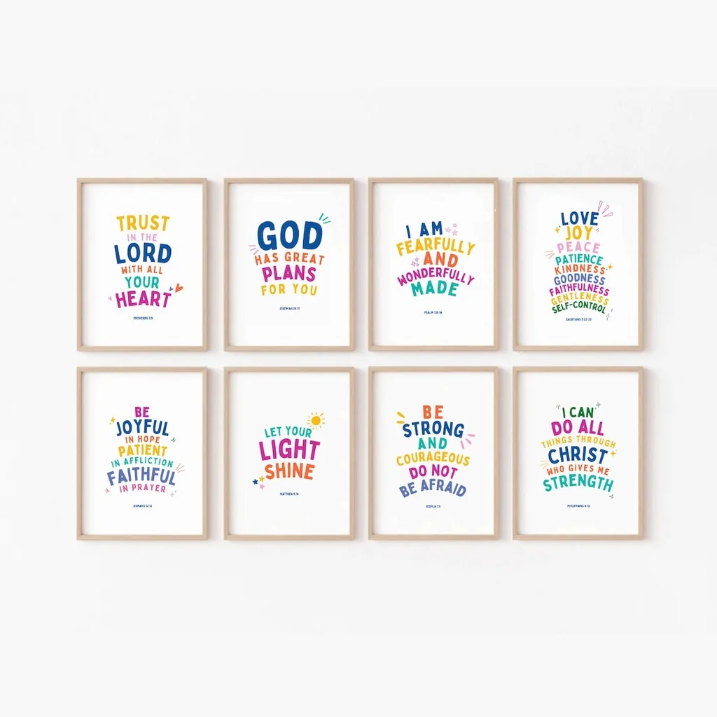 Pôster com versículos bíblicos - Kids Education School avaliação e preço