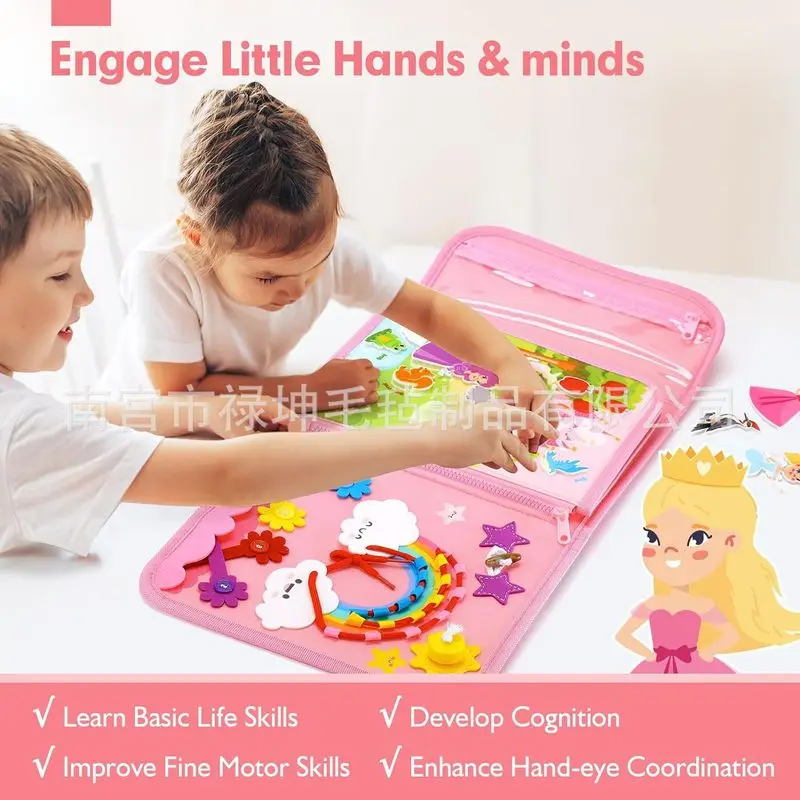 Princess Montessori Felt Busy  - Kids Early Education Books avaliação e preço